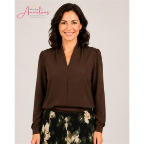 Batida Blouson Shirt Uni 2694 Brown Batida Blouson Shirt Uni 2694 Brown